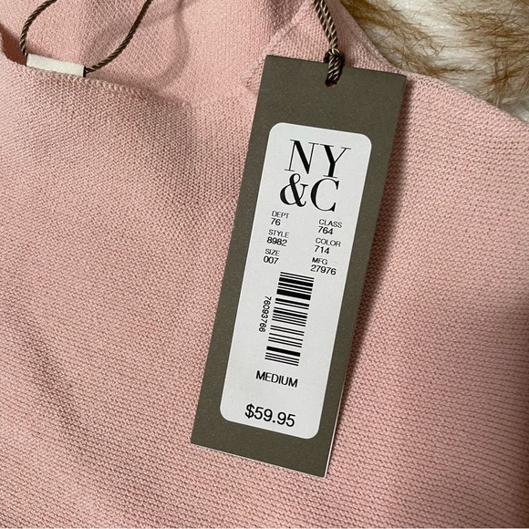 NY&C Eva Mendes fringe front knit top - Picture 4 of 6